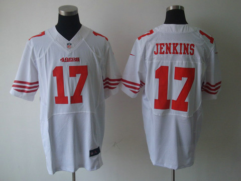 Nike Elite Jersey NFL San Francisco 49ers 17 Jenkins White